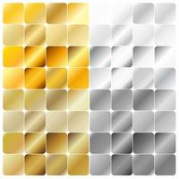 Golden and Silver Gradient Pattern Template Collection Set Vecto vector