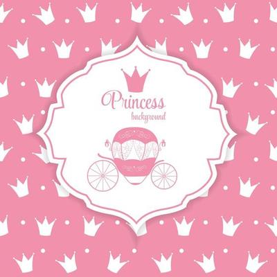 Princess Crown Background Vector Illustration.