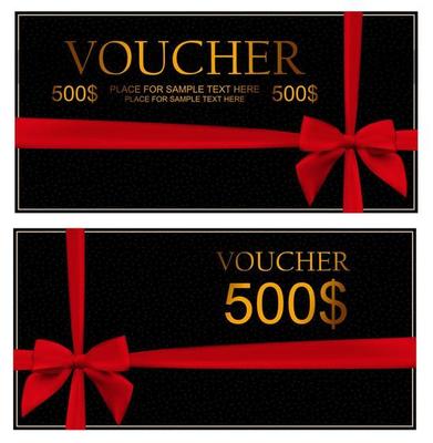 Gift Voucher Template For Your Business. Vector Illustration