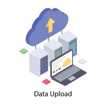 Cloud Data Upload vector