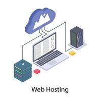 Cloud Web Hosting vector