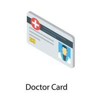concepto de tarjeta de doctor vector