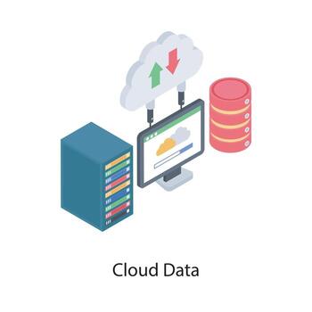transferencia de datos en la nube vector