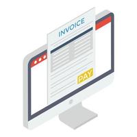 papel factura online vector