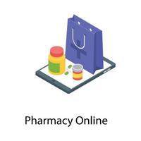 Online Pharmacy Concepts vector