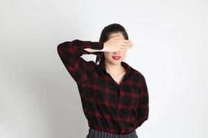 Asian Woman on White Background photo