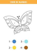 Coloring page for kids. Cute cartoon butterfly. vector