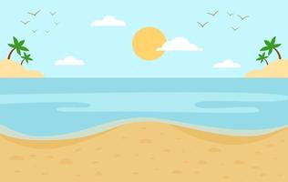 Summer landscape in flat design. Minimalistic picture. vector