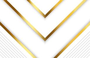 Abstract geometric layout background with white and gold element Elegant geometric design with golden line vector