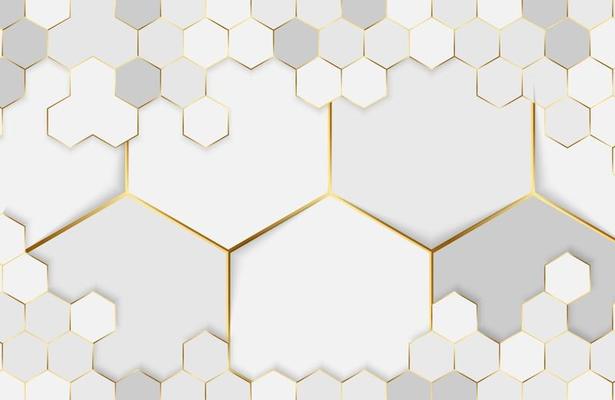 Modern white background textured with abstract hexagon pattern