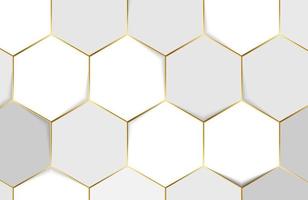 Modern white background textured with abstract hexagon pattern vector