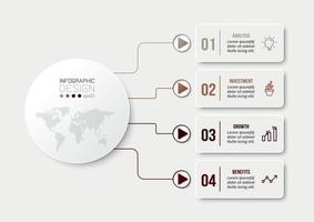 Business concept infographic template with diagram. vector