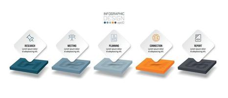 plantilla de infografía de concepto de negocio con opción. vector