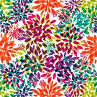 Flower Leaves Seamless Pattern Background Vector Illustration