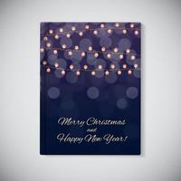 Book Cover Template. Abstract Beauty Merry Christmas and New Yea vector