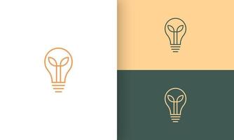 bulb or knowledge logo in simple and modern style vector