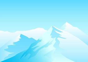 Illustration Of Snowy Mountains vector