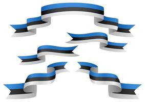 Estonia insignia in different shape of ribbons vector