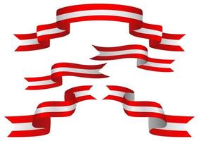 Austria insignia in different shape of ribbons vector