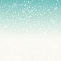 Falling Shining Snowflakes and Snow on Blue Background. Christmas, Winter and New Year Background. Realistic Vector illustration for Your Design
