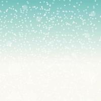 Falling Shining Snowflakes and Snow on Blue Background. Christmas, Winter and New Year Background. Realistic Vector illustration for Your Design