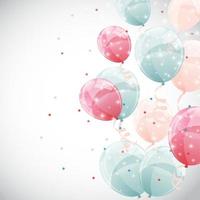 Color Glossy Balloons Background Vector Illustration