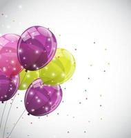 Color Glossy Balloons Background Vector Illustration