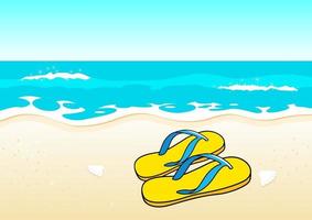 Sandals On Beach vector