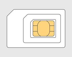 vector illustration. SIM card. Micro, mini, nano.