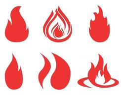 torch fire red Collection sign abstract illustration design on a Background white vector