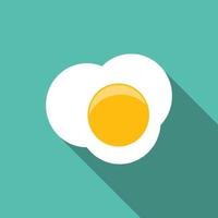 desayuno icono de huevos revueltos en estilo plano moderno ilust vector