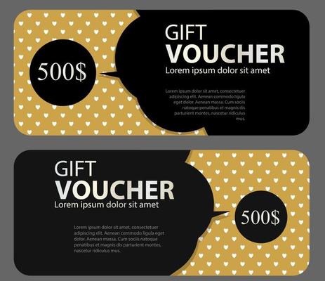 Gift Voucher Template For Your Business. Vector Illustration