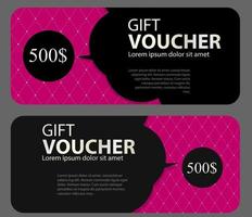 Gift Voucher Template For Your Business. Vector Illustration