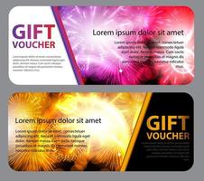 Gift Voucher Template For Your Business. Vector Illustration