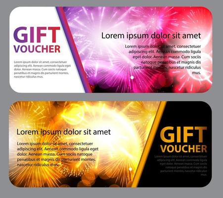 Gift Voucher Template For Your Business. Vector Illustration