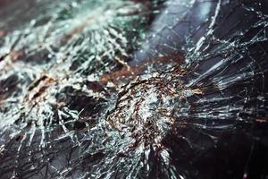 Abstract image of broken glass texture photo
