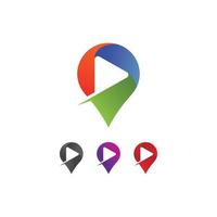 icono de ubicación, logotipo de mapa para mapas de google maps, signo, ruta, posición, símbolo y logotipo vectorial vector