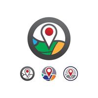 icono de ubicación, logotipo de mapa para mapas de google maps, signo, ruta, posición, símbolo y logotipo vectorial vector