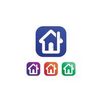 Real estate and home buildings vector logo icons template