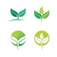 Tree leaf vector design eco friendly concept logo