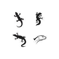 animal vector lagarto salamandra gecko cocodrilo y reptiles diseño logo