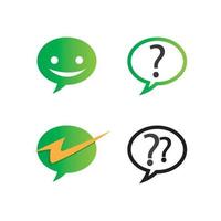 chat and message symbol vector logo design