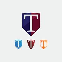 letra t, t logo vector fuente alfabeto diseño e icono t