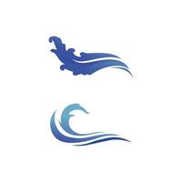 Water wave icon vector icon beach logo design for nature and ocean design vector