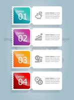 abstract tab bar vertical infographics presentation vector