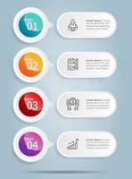 abstract tab bar vertical infographics presentation vector