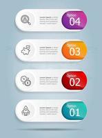 abstract tab bar vertical infographics presentation vector