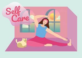 self time care yourself concept vector