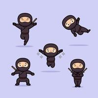 Cute Japanese ninja design vector