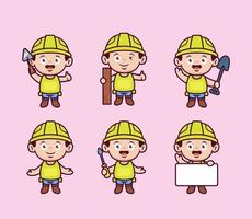 Engineer cute design vector